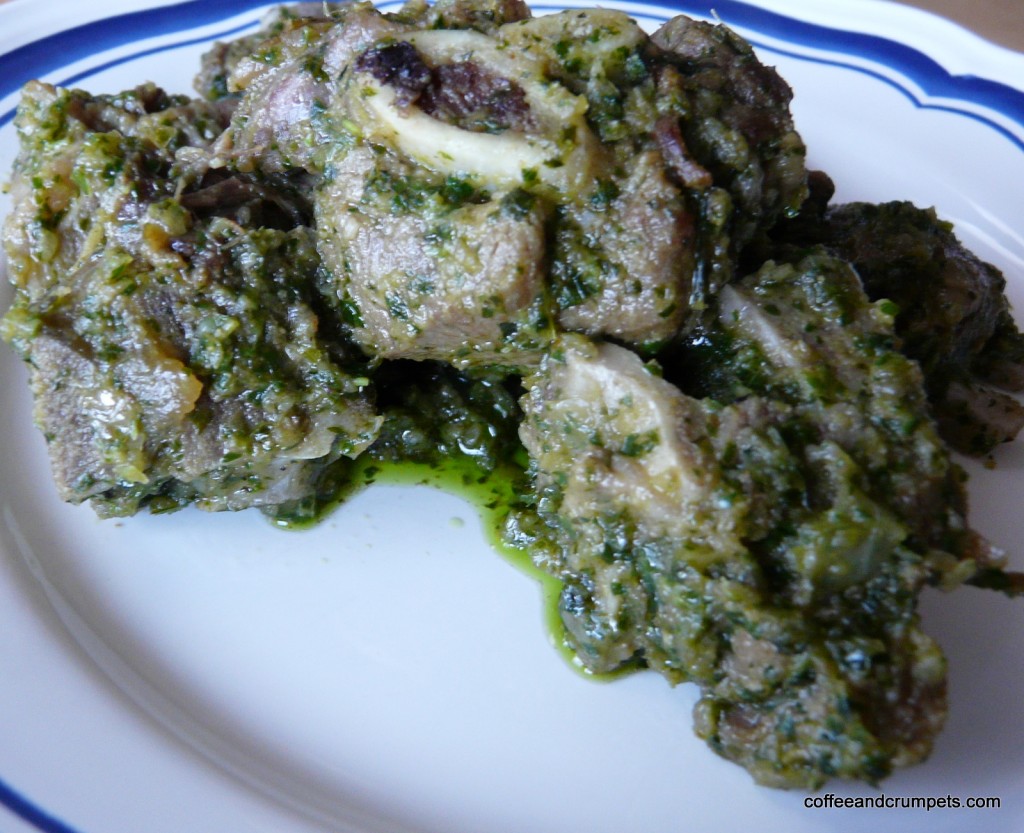P1120292 1024x833 Green Masala Meat~Hare Masala Gosht