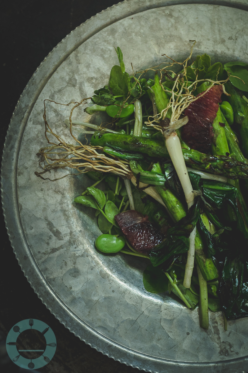 Grilled Ramp and Asparagus Salad Coffee and Crumpets